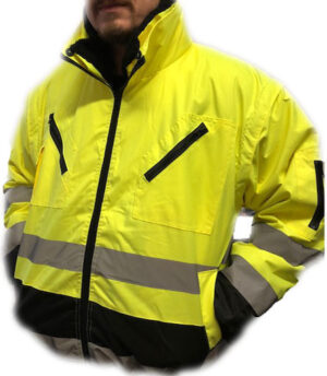 Bunda / vesta reflexní (žluto/černá) 4v1