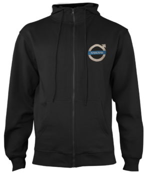 Mikina s výšivkou černá - na zip