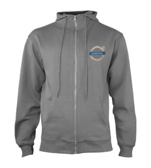 Mikina s výšivkou šedá - na zip