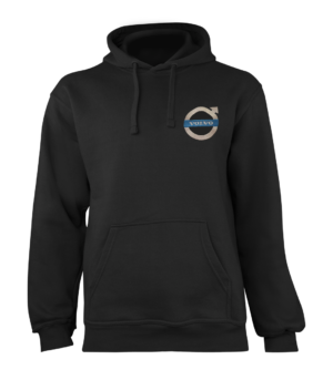 Mikina s výšivkou černá - klokanka