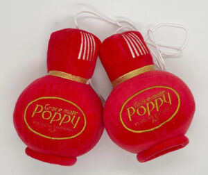 Plyšové POPPY lahvičky – červené