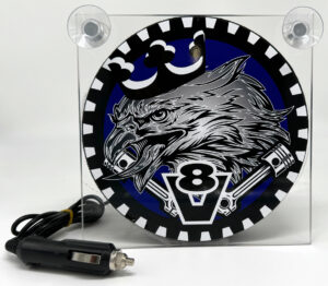 Světelný LED box – Eagle king of the road blue 12/24V