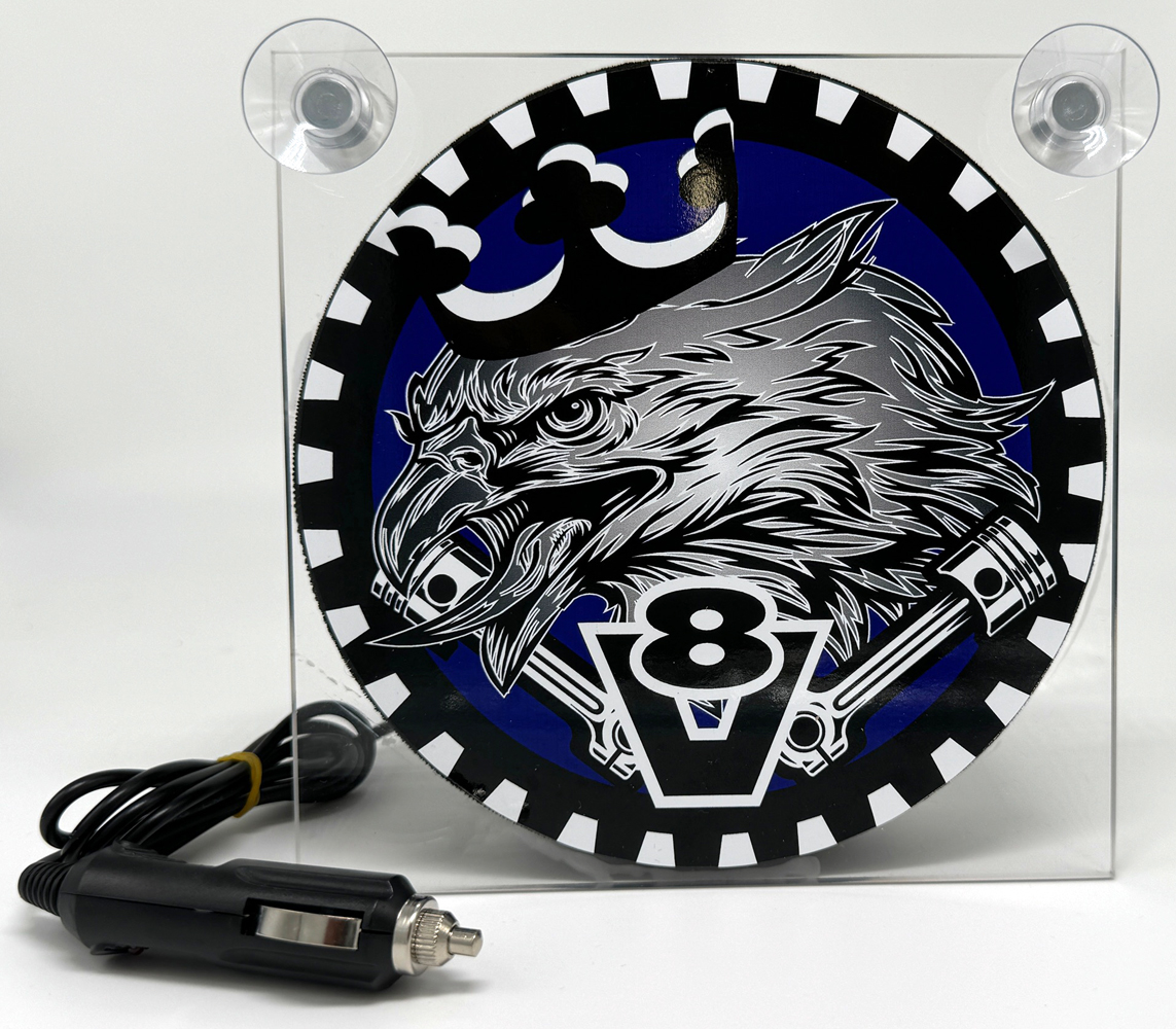 Světelný LED box – Eagle king of the road blue 12/24V