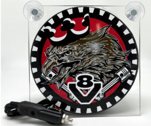 Světelný LED box - Eagle king of the road red 12/24V