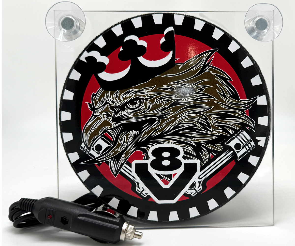 Světelný LED box - Eagle king of the road red 12/24V