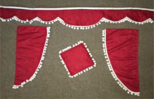 Záclonky UNI bambulky- sada malá