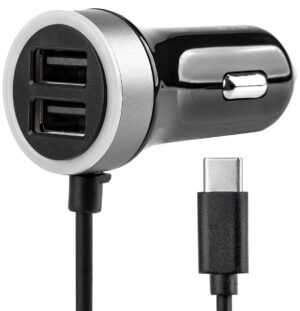 Nabíječka do auta USB-C + 2x USB-A, 12-24V